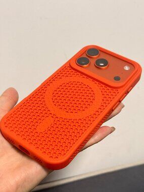 Vibrant Orange Honeycomb Case